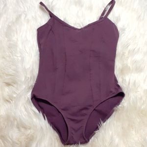 Vtg Capezio Mauve Spandex Leotard Size Large